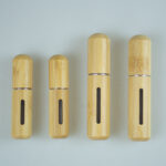 Refillable Natural Bamboo Perfume Atomizer Bottle  5ml & 8ml Portable Travel Fine Mist Spray
