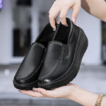 White MD Sole Platform Rocker Shoes  Comfortable Wedge Nurse & Work Sneakers For Women - Image 2