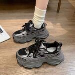 Lightweight Mesh Chunky Dad Sneakers  Breathable Platform Athleisure Shoes For Summer Women - Image 2