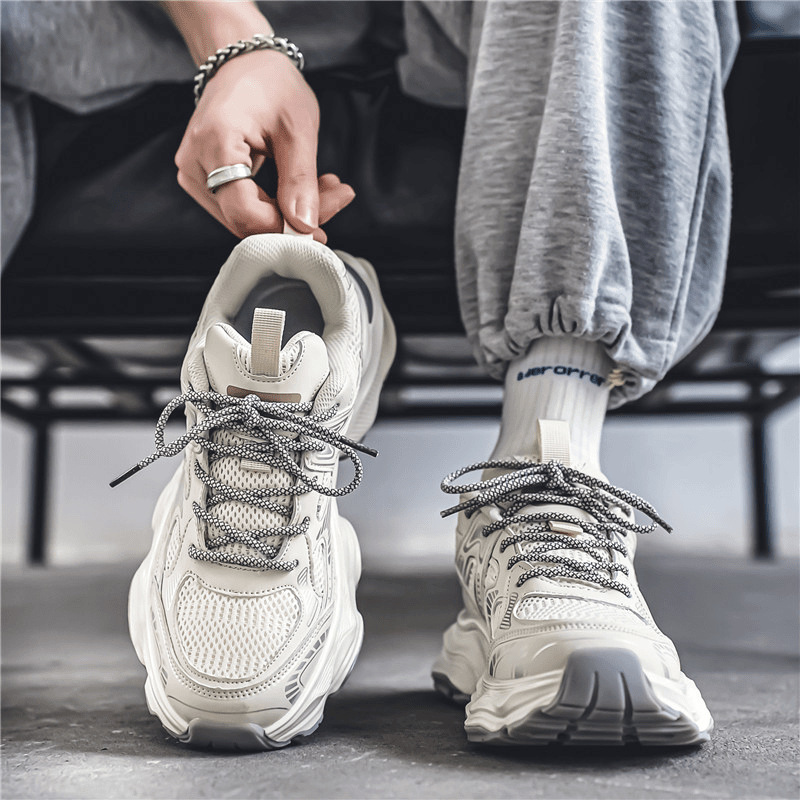 O1CN01SRo7eW1Ug7SWp4F7c_2219634902546-0-cib.jpg 2025 Spring Men's Shoes New Breathable Mesh Shoes Men's Trend Versatile Platform Sneakers Casual Dad Shoes Men - Image 1