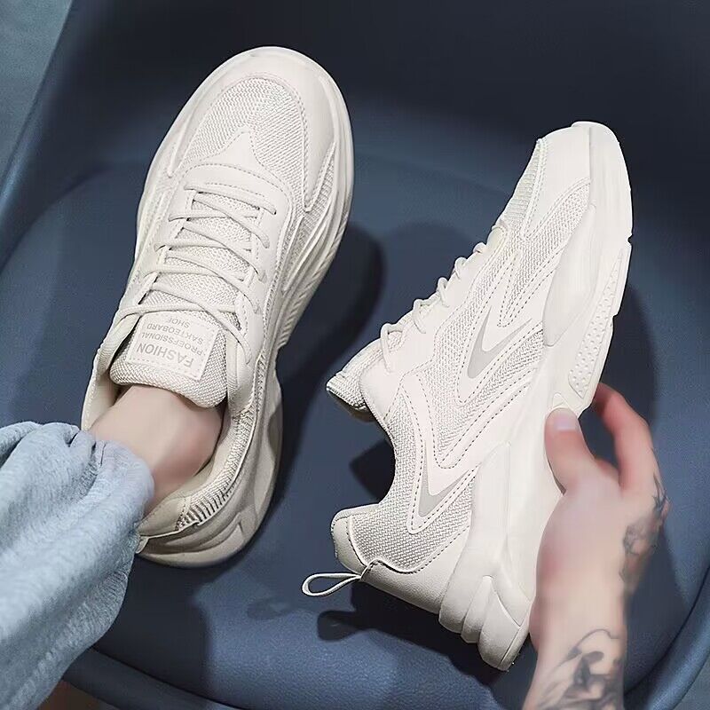 O1CN01SYGto21IneMLuBOjW_2215987860938-0-cib.jpg Men's Shoes Summer New Breathable Mesh Shoes Men's Sneakers Korean Version Versatile Little White Shoes Thickness Running Casual Shoes - Image 1
