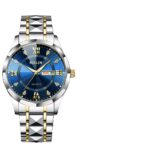 Men's Dual-Date Diamond-Set Business Watch Luminous Automatic Style Quartz Wristwatch - Image 5