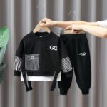 Boys' suit spring and autumn clothes 2026 new children's handsome fashion clothes trendy baby spring Internet celebrity sweatshirt - Image 3