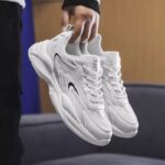 Men's Shoes Summer New Breathable Mesh Shoes Men's Sneakers Korean Version Versatile Little White Shoes Thickness Running Casual Shoes - Image 5