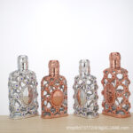 Two-Tone Minimalist Mesh Perfume Bottle Set Portable Refillable Travel Spray Bottles - Image 2