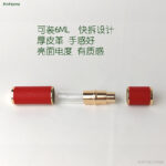 Pebbled leather perfume bottle 5-6ML direct filling head quick dispensing - Image 3
