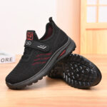 Women's Breathable Flyknit Slip-On Walking Shoes with Decorative Laces - Image 2