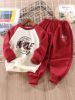 Boys' Spring/Autumn Two-Piece Sweatshirt Set  Trendy Casual Baby & Kids' Clothing Outfit (Wholesale) - Image 5