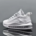 Spring 2025 New Men's Shoes Flying Woven Mesh Breathable Sneakers Casual Shoes Air Cushion Shock-absorbing heightened running shoes - Image 4