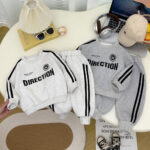 2026 Korean Style Children's Sweatshirt Set  Autumn Sports & Casual Outfit for Boys & Girls (Middle & Older Kids)