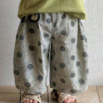 Polka dot penguin casual pants