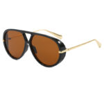 European and American Toad Sunglasses 2026 New Large Frame Pilot Premium Glasses Double Beam Women's Fashionable Retro Sunglasses - Image 4