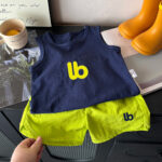 Unisex Kids' Double-Sided Graphic Tank Top & Shorts Two-Piece Summer Set - Image 3