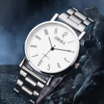 9-12 silver steel belt - white side