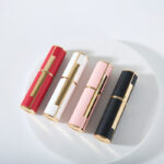 10ML Leather Rotating Perfume Bottle, Glass Cosmetic Oral Spray, Pressed Empty Bottle - Image 4