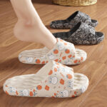 Poop-Feeling Slippers For Women & Men  Summer Home Use Indoor Couples Non-Slip Bathroom Bathing Printed Cooling Slippers Summer Wholesale - Image 3