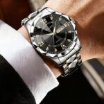 Men's Dual-Date Diamond-Set Business Watch Luminous Automatic Style Quartz Wristwatch - Image 3