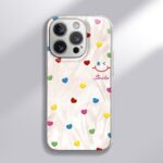 Polka Dot Smiley Face iPhone Case  Cartoon Soft TPU Liquid Flowing Case for iPhone 17 Pro Max, 16, & 15 Series