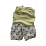 Boys' Korean style stylish sleeveless T-shirt set, 26 summer tank top, casual polka dot wide-leg pants, pure cotton clothing - Image 5