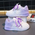 Women's Gradient Platform Casual Sneakers College Style Flat Running Shoes - Image 2
