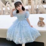 Wholesale Girls' Summer Elsa Princess Mesh Performance Skirt