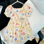 Girls' Summer Cotton Silk Floral Princess Dress Short-Sleeve Full-Print Dress for Babies & Kids - Image 15