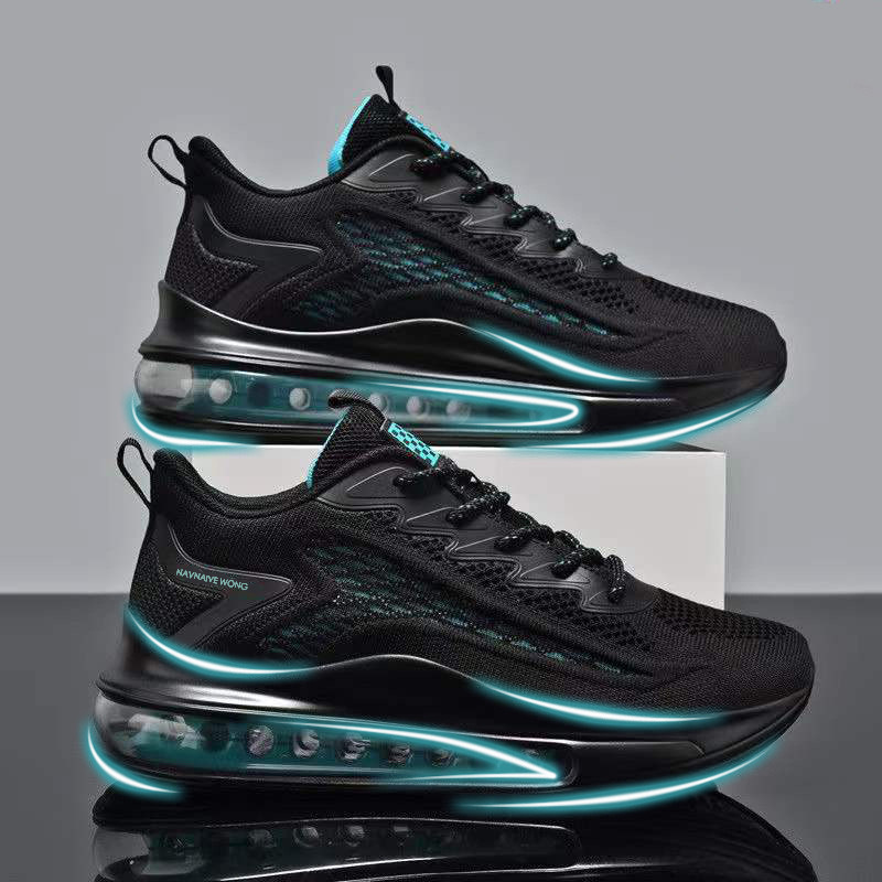 O1CN01evzfPN1Id7K8vR4x2_2200571320915-0-cib.jpg Spring 2025 New Men's Shoes Flying Woven Mesh Breathable Sneakers Casual Shoes Air Cushion Shock-absorbing heightened running shoes - Image 1