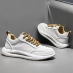 Men's Shoes 2025 Summer New Breathable Mesh Shoes Fashionable and Versatile Little White Shoes Comfortable Soft Sole Athleisure Shoes Men - Image 2