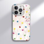 Polka Dot Smiley Face iPhone Case  Cartoon Soft TPU Liquid Flowing Case for iPhone 17 Pro Max, 16, & 15 Series - Image 2