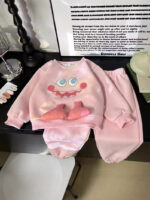 Girls' sweatshirt set autumn outfit 2025 new children's foreign fashionable baby clothes casual two-piece set spring and autumn trend - Image 2