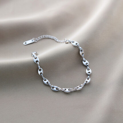 Coffee bean chain steel color