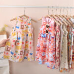 Girls foreign floral dresses, summer girls, sleeveless vest dresses, princess dresses, thin baby cute nightdresses