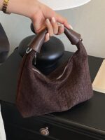 2026 Women's Fashionable Woven Shoulder & Armpit Bag Versatile Work Tote & Lunch-Box Style Crossbody Bag - Image 4