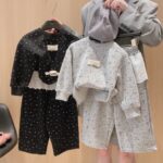 2026 spring new Korean version of baby girls, medium and large children's suits, autumn clothes, children's sweatshirts, two-piece autumn set