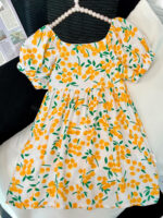 Girls' Summer Cotton Silk Floral Princess Dress Short-Sleeve Full-Print Dress for Babies & Kids - Image 3