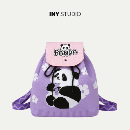 [Backpack Adjustable Flap Style] Color-blocked Bamboo Taro 52001