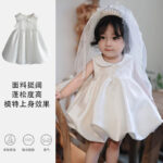 White tank dress Q190 summer style, upgraded wedding dress Satin fabric with a firm texture