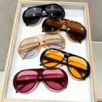 5 Pairs Of Large-Frame Pilot Sunglasses For Women, Premium Look, Y2K Fashion Sunglasses, UV-Blocking Sunglasses - Image 2