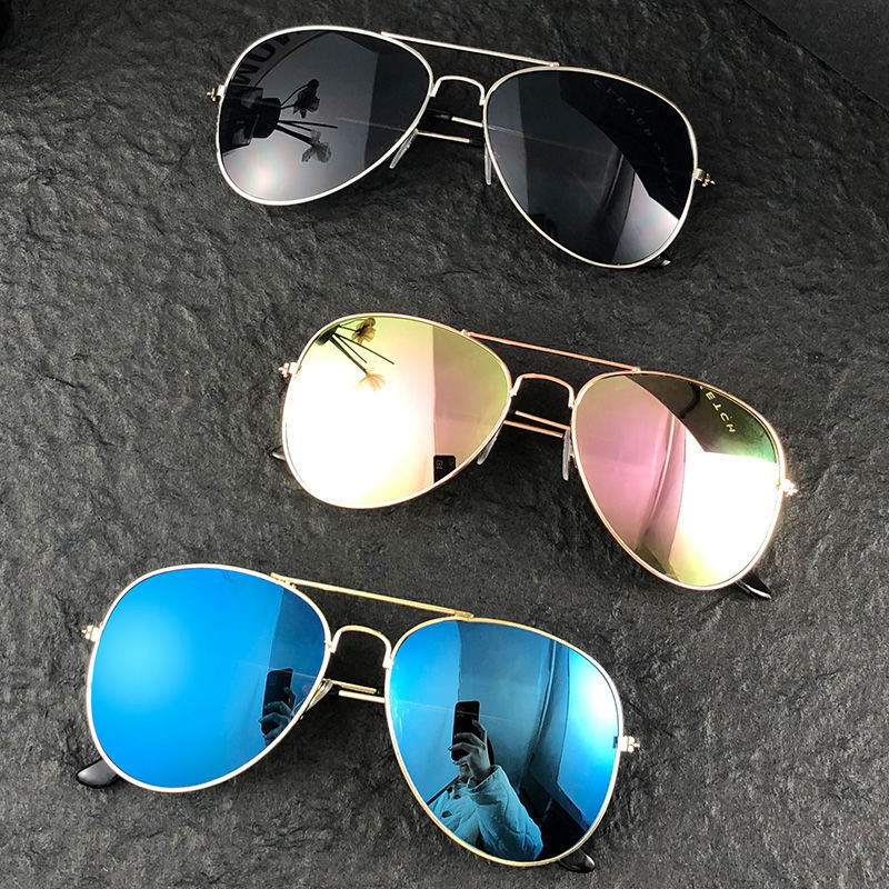 O1CN01nsaAuX2CYe3vVkkwW_2219624108486-0-cib.jpg Pilot Classic Reflective Film Toad Glasses Retro Dazzling Sunglasses Versatile Fashion Sunglasses Manufacturers Wholesale - Image 1