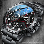 New Black Warrior Watch Men's Automatic Non-Mechanical Genuine Waterproof Luminous Calendar