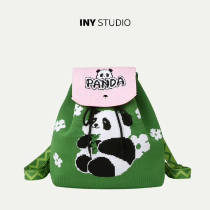 [Backpack Adjustable Flap Style] Color-blocked Bamboo Green 52001