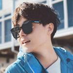 Korean Black-Frame Sunglasses for Men, Sun Protection Seaside Driving UV Protection for Round Faces Slimming Sunglasses, Free Shipping on Instagram - Image 3