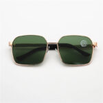 Square Large Sunglasses Donghai Crystal Flat Glass Metal Full-Frame Glasses Running Rivers And Lakes Stalling Sunglasses - Image 3