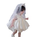 Girls' Lace & Mesh Puffy Princess Dress  One-Year-Old Birthday & Special Event Gown - Image 5