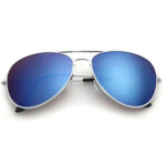 Silver frame ice blue film