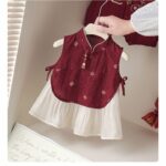 Girls' Chinese Style Tang Suit Dress Lightweight Summer First Birthday Princess Skirt - Image 2