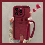 Good Luck Pony Lanyard Phone Case  Chinese New Year Sheepskin-Texture Silicone Cover for iPhone 17, 16, & 15 Pro Max - Image 4