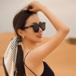 Korean Black-Frame Sunglasses For Men Sunscreen Seaside Driving UV Protection Round Face Slimming Sunglasses INS Wholesale - Image 4