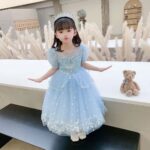 Wholesale Girls' Summer Elsa Princess Mesh Performance Skirt - Image 2