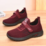 Women's Breathable Flyknit Slip-On Walking Shoes with Decorative Laces - Image 4